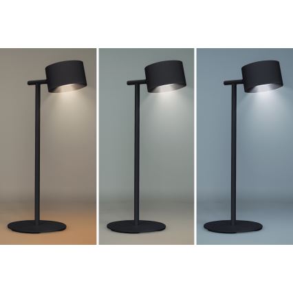 LED Hämardatav puutetundlik laetav lamp 3-ühes LED/4W/2000 mAh 3000/4000/6500K must