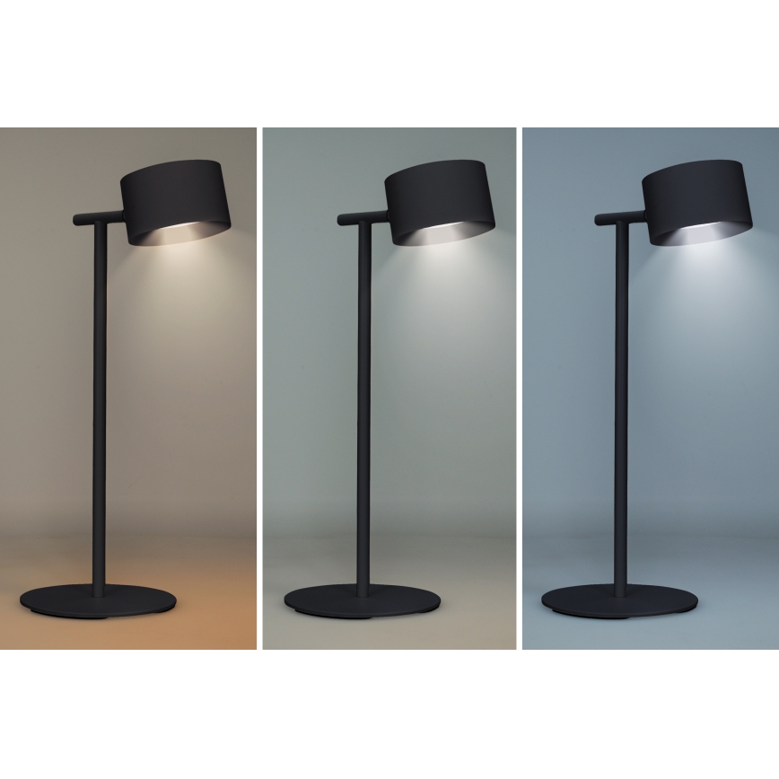 LED Hämardatav puutetundlik laetav lamp 3-ühes LED/4W/2000 mAh 3000/4000/6500K must