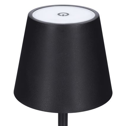 Hämardatav, laetav puutetundlik laualamp LUCCA LED/3,7V 3000/4000/6500K 2000 mAh must