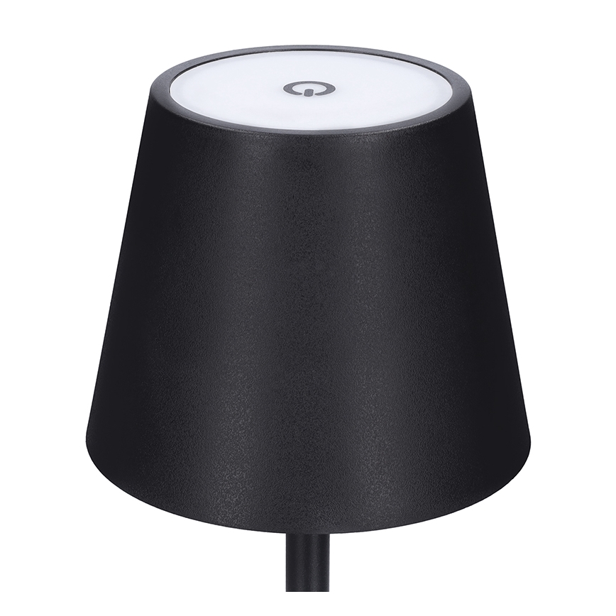 Hämardatav, laetav puutetundlik laualamp LUCCA LED/3,7V 3000/4000/6500K 2000 mAh must