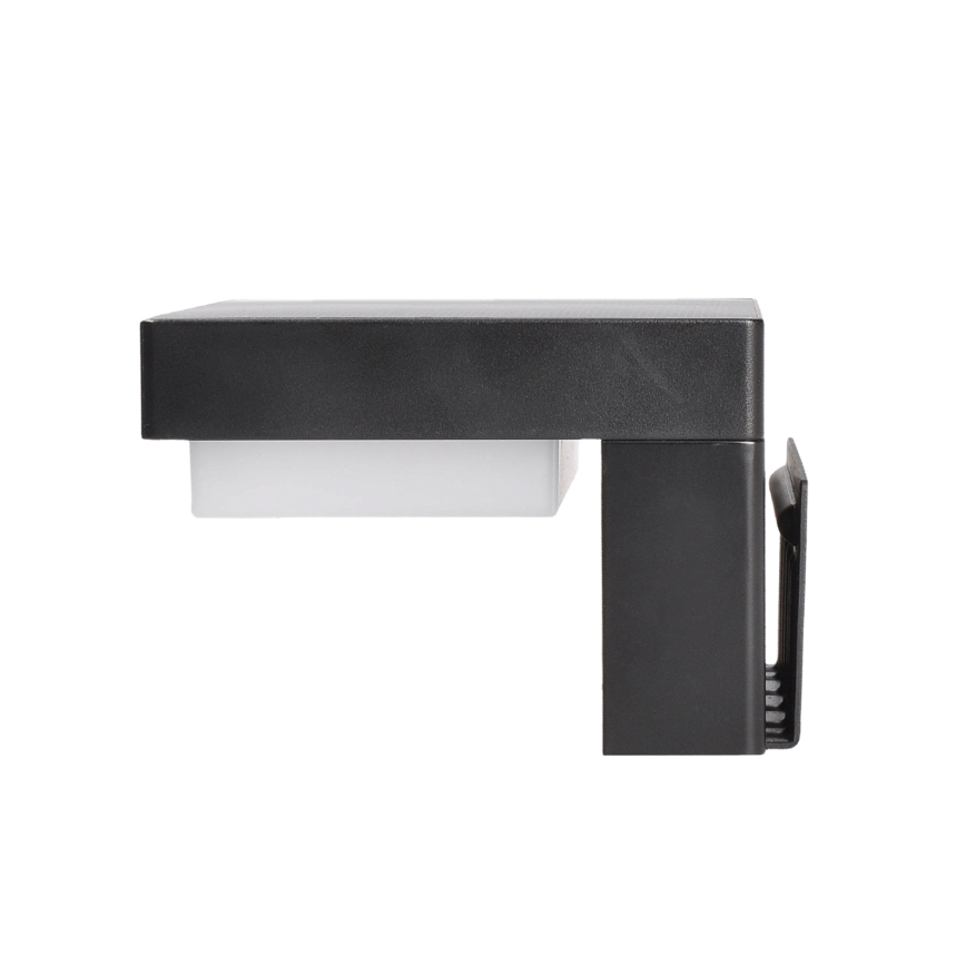 LED Päikesepaneeliga seinavalgusti liikumis- ja hämarusanduriga PALERMO LED/5W/2000 mAh IP54 must
