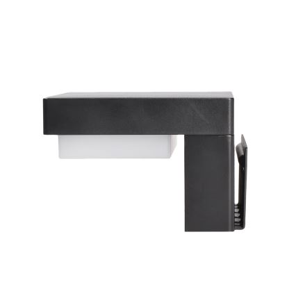 LED päikeseenergia seinavalgusti liikumis- ja hämarustundlikuga PALERMO LED/5W/3,7V 2000 mAh IP54 must