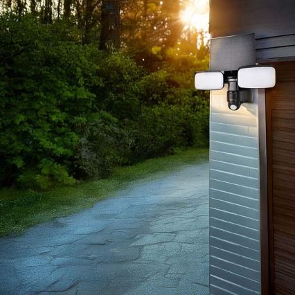 LED päikesereflektor anduriga LED/9W/3,7V 3600 mAh IP54