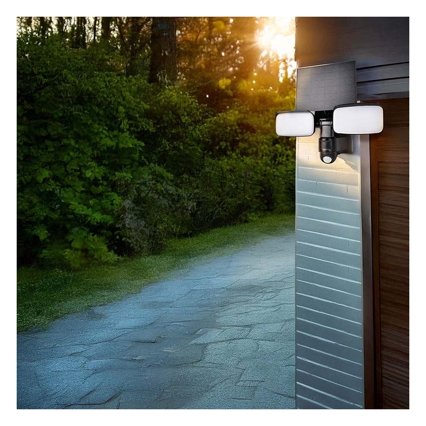 LED päikesereflektor anduriga LED/9W/3,7V 3600 mAh IP54