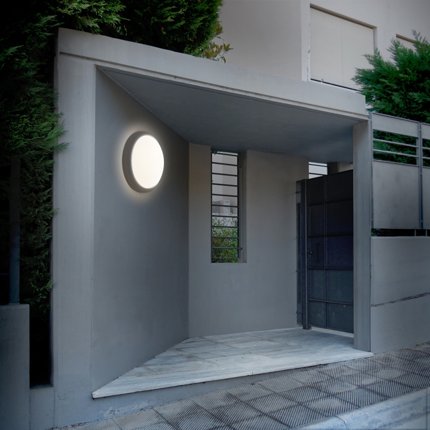 LED Väli seinavalgusti LED/13W/230V 4000K IP54 hall ümmargune