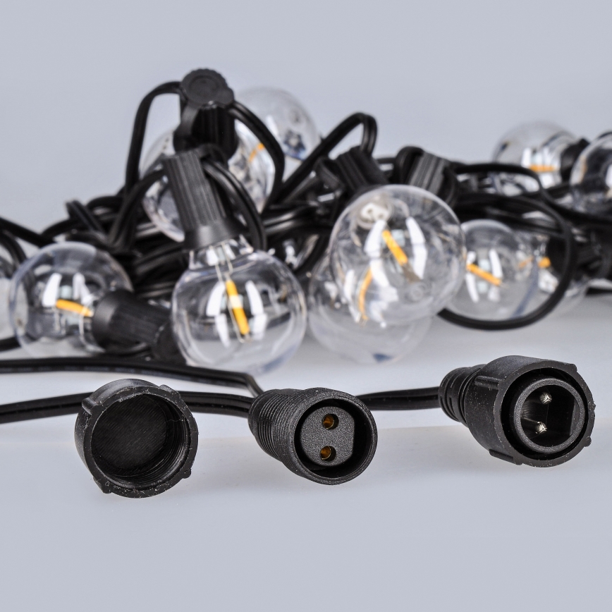 LED väljas kasutatav dekoratiivne valguskett GIRLANDA 25xE12 20m IP44 soe valge