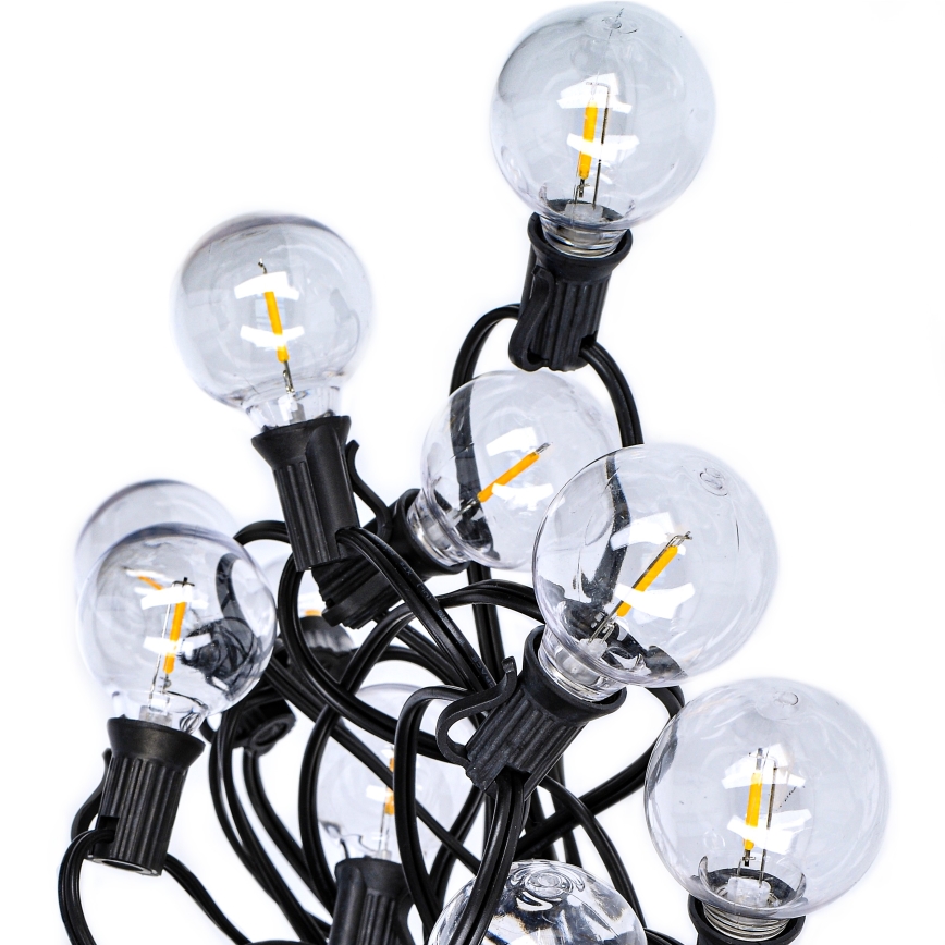 LED väljas kasutatav dekoratiivne valguskett GIRLANDA 25xE12 20m IP44 soe valge
