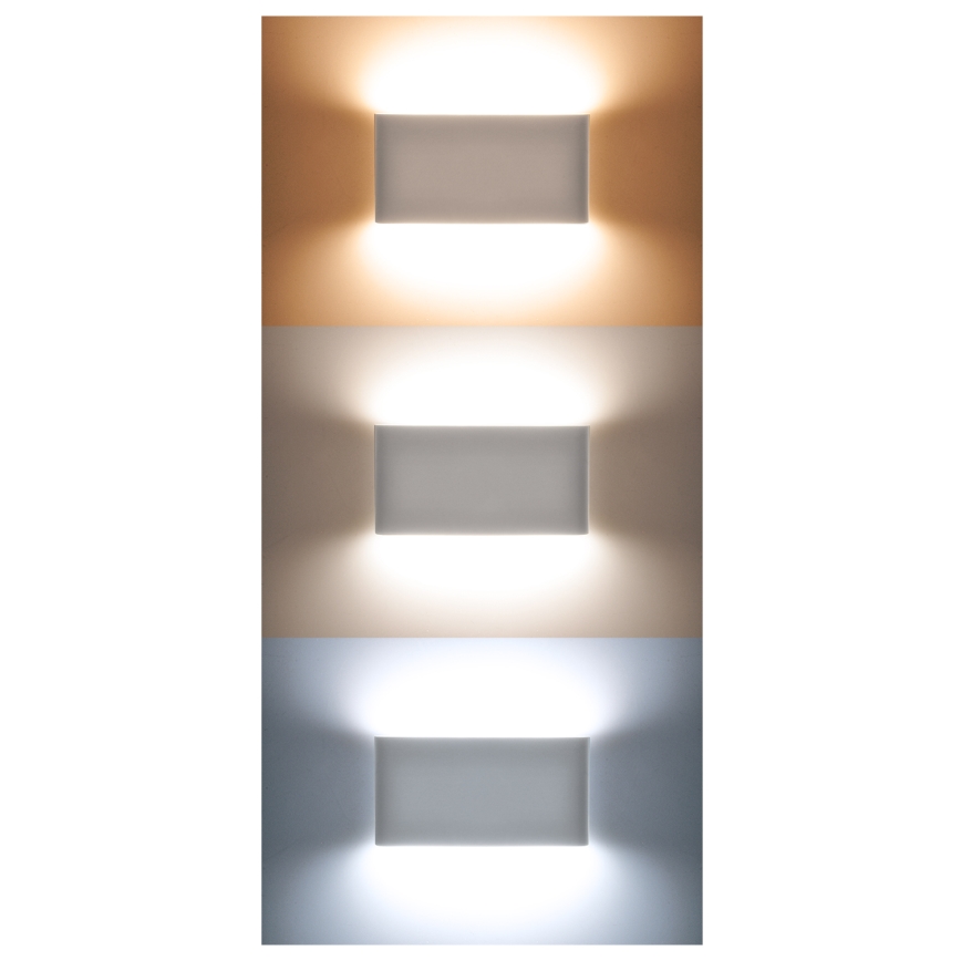 LED Väli seinavalgusti MODENA LED/12W/230V 3000/4000/6000K IP54 must