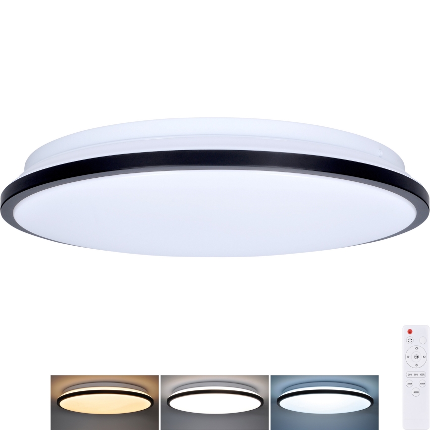 LED Hämardatav laevalgusti JAMIL LED/48W/230V 3000-6500K must + kaugjuhtimispult