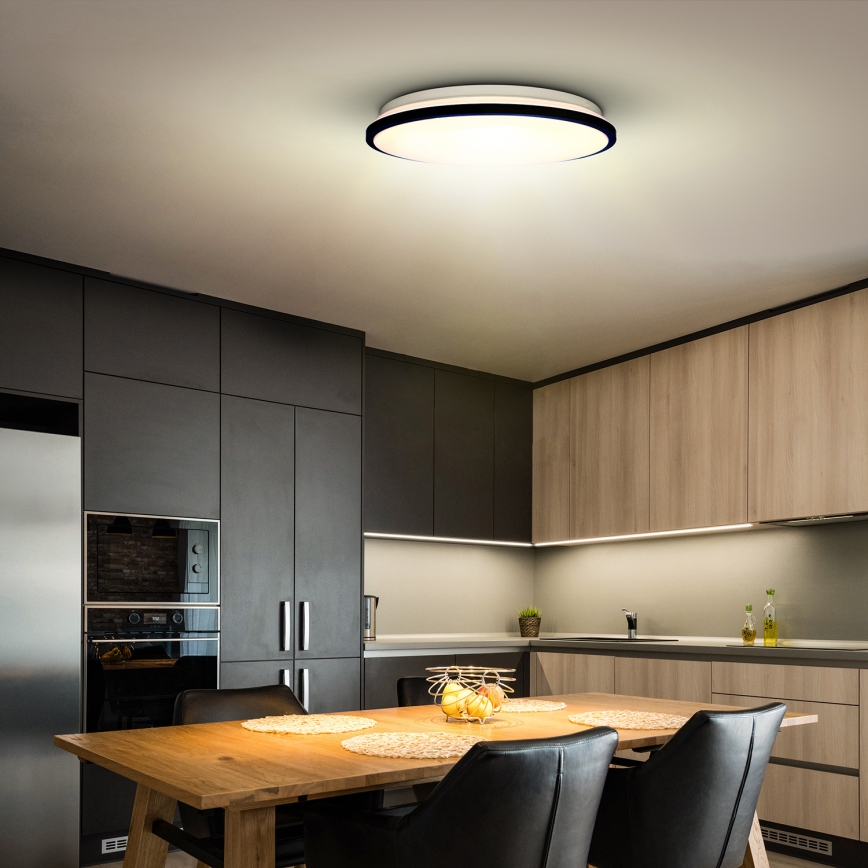LED Hämardatav laevalgusti JAMIL LED/48W/230V 3000-6500K must + kaugjuhtimispult