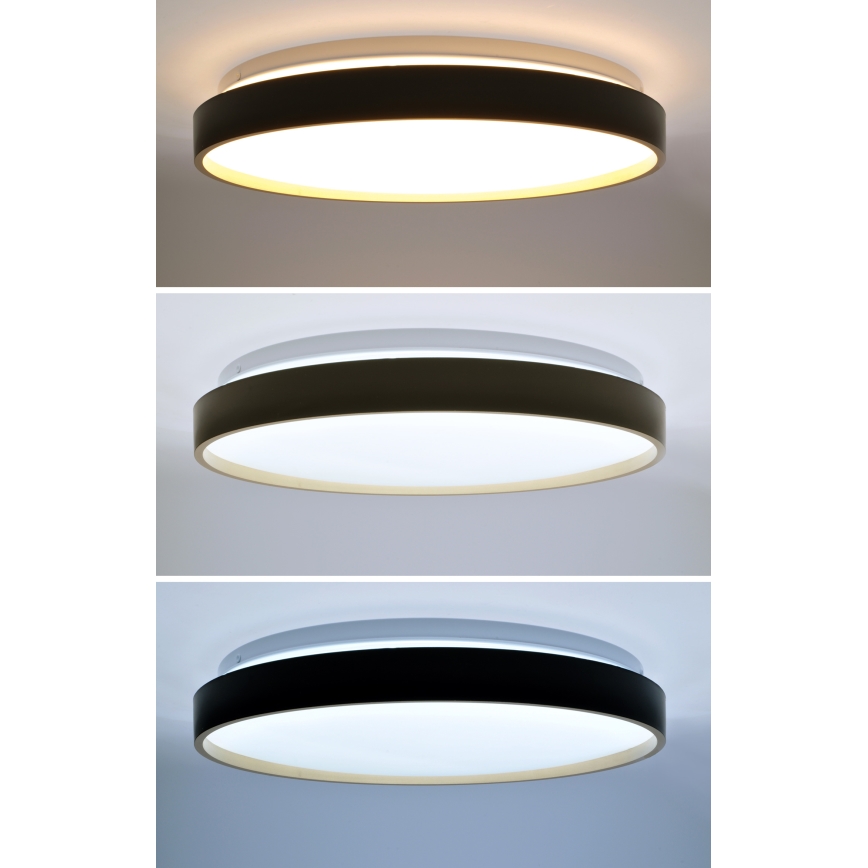 LED Hämardatav laevalgusti CALA LED/48W/230V 3000-6500K must/kuldne + kaugjuhtimispult