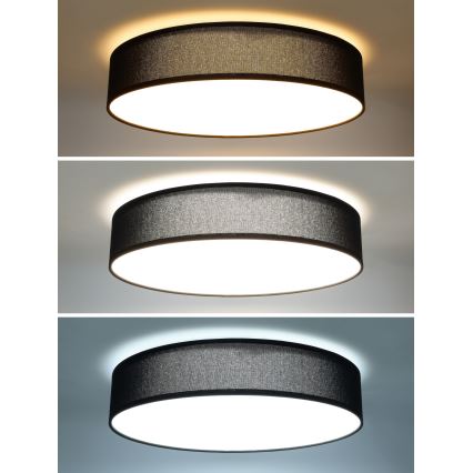 LED Hämardatav laevalgusti PENLEY LED/48W/230V 3000-6500K d. 40 cm must + kaugjuhtimispult