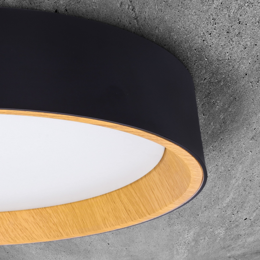 LED Hämardatav laevalgusti LARIOS LED/48W/230V 3000-6500K d. 39 cm must + kaugjuhtimispult