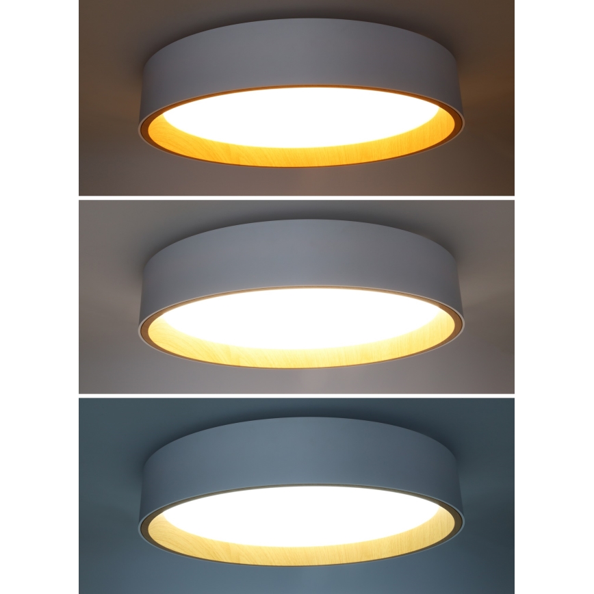 LED Hämardatav laevalgusti LARIOS LED/48W/230V 3000-6500K d. 39 cm valge + kaugjuhtimispult