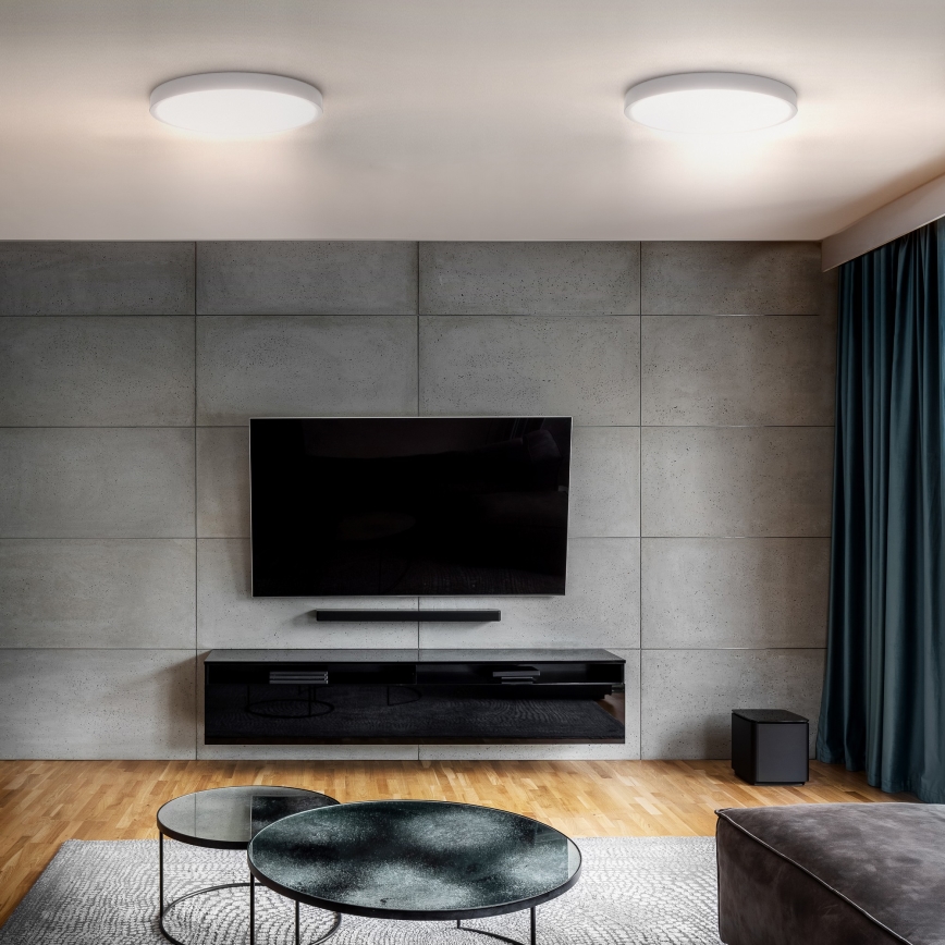 LED Hämardatav laevalgusti ESTELA LED/36W/230V d. 30 cm valge + kaugjuhtimispult