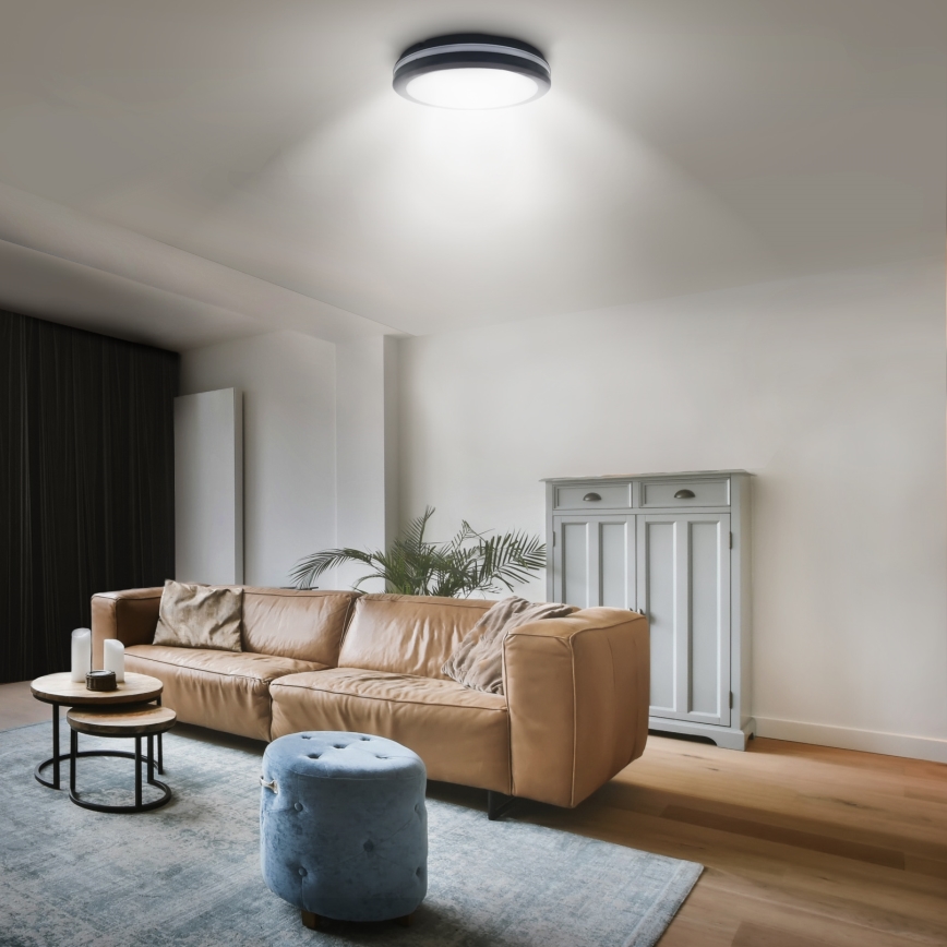LED Hämardatav väli laevalgusti LED/36W/40W/44W/230V 3000/4000/6500K IP65 must