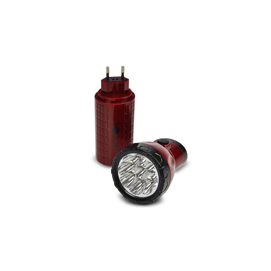 LED Laetav taskulamp 9xLED/4V 800mAh otseühendus seinakontakti