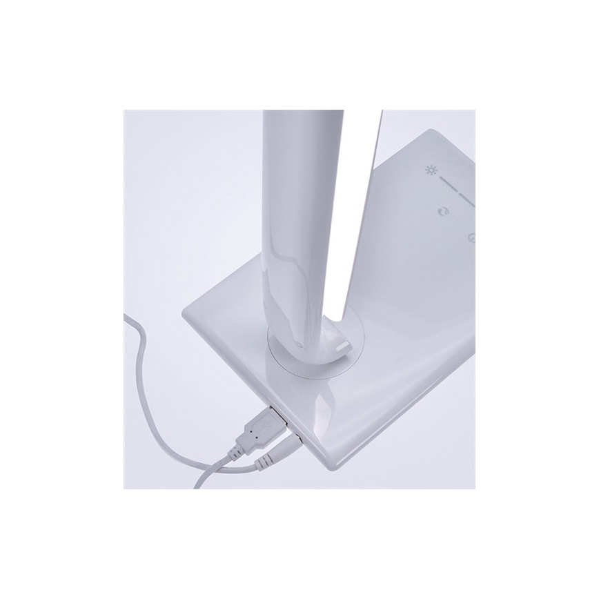 LED Hämardatav laualamp USB pordiga LED/12W/230V valge