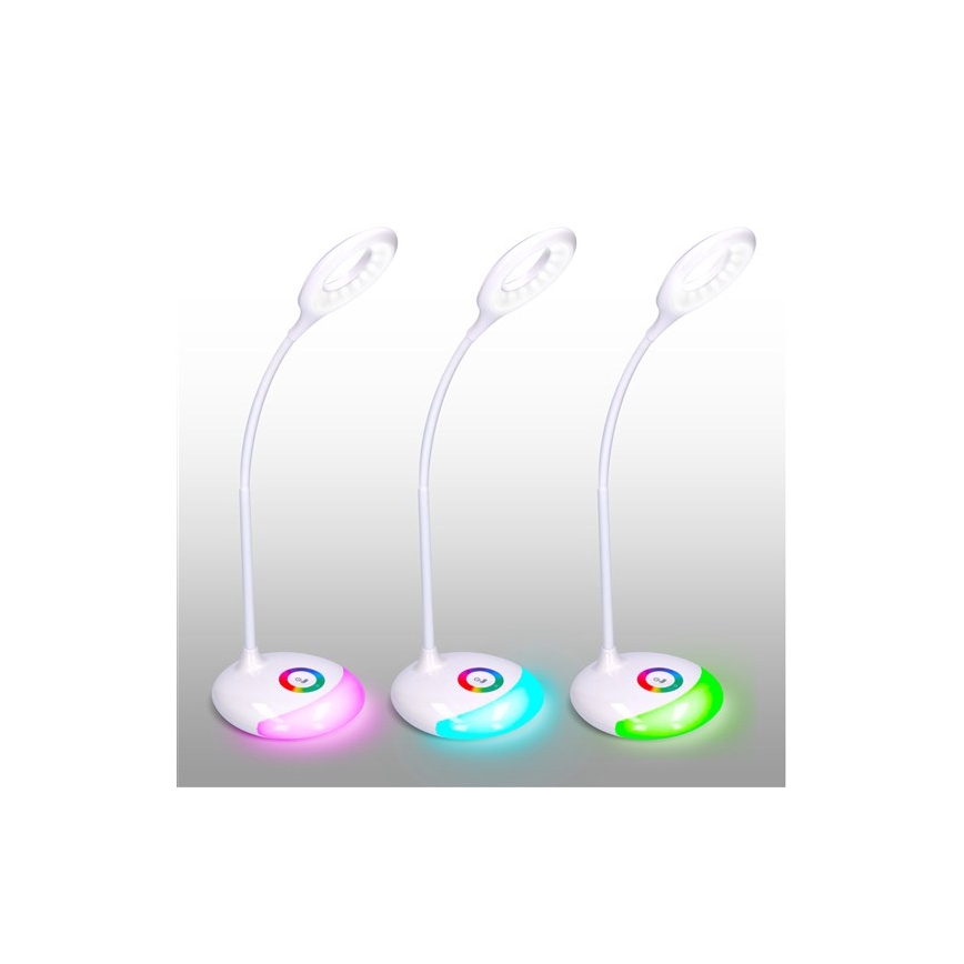 LED RGB Hämardatav taaslaetav laualamp LED/5W/5V 1800 mAh