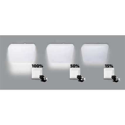 Soligth WO729 - hämardatav LED laevalgusti LED/18W/230V 38x38 cm