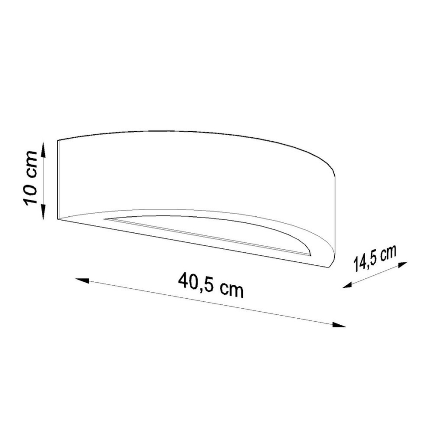 Seinavalgusti ATENA 1xE27/60W/230V 40,5 cm valge