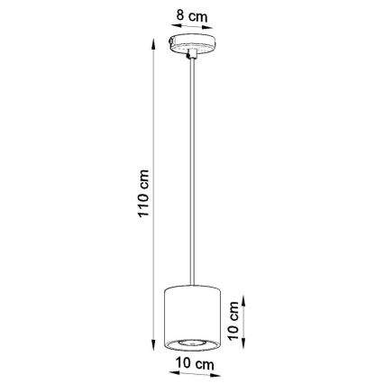 Sollux SL.0051 - Lühter ORBIS 1 1xGU10/40W/230V must