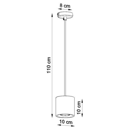 Sollux SL.0053 - Lühter ORBIS 1 1xGU10/40W/230V valge