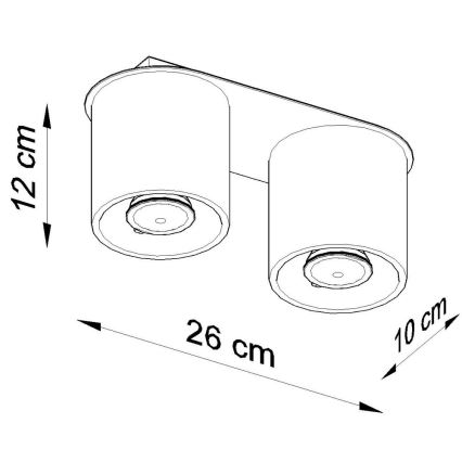 Kohtvalgusti ORBIS 2 2xGU10/40W/230V must