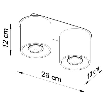 Kohtvalgusti ORBIS 2 2xGU10/40W/230V hall