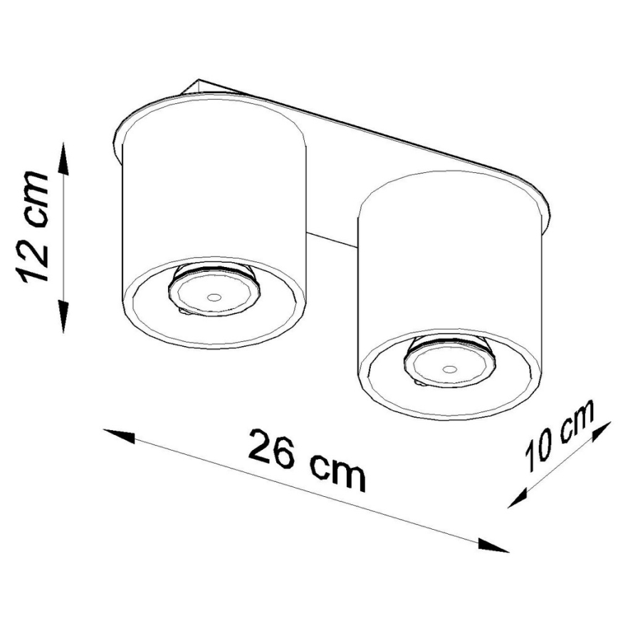 Kohtvalgusti ORBIS 2 2xGU10/40W/230V hall