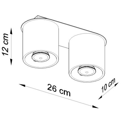 Kohtvalgusti ORBIS 2 2xGU10/40W/230V valge