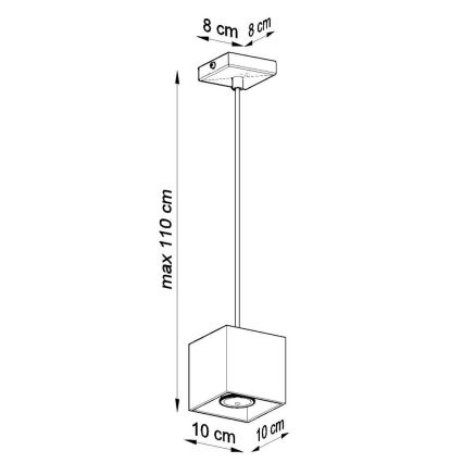 Sollux SL.0060 - Lühter QUAD 1 1xGU10/40W/230V must