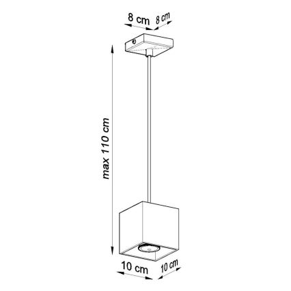 Sollux SL.0061 - Lühter QUAD 1 1xGU10/40W/230V hall