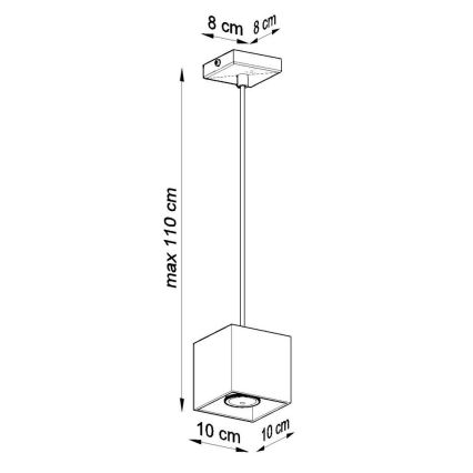 Sollux SL.0062 - Lühter QUAD 1 1xGU10/40W/230V valge