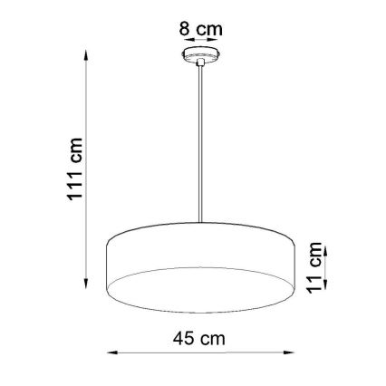 Sollux SL.0119 - Lühter ARENA 45 3xE27/60W/230V hall