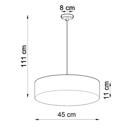 Sollux SL.0120 - Lühter ARENA 45 3xE27/60W/230V valge