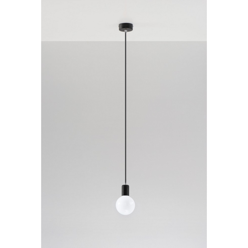 Sollux SL.0152 - Lühter EDISON 1xE27/60W/230V must