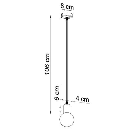 Sollux SL.0152 - Lühter EDISON 1xE27/60W/230V must