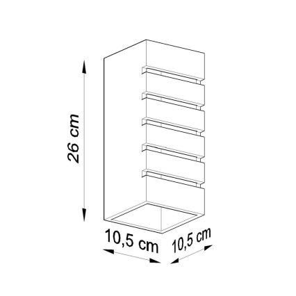 Sollux SL.0161 - Seinavalgusti SAMIR 1xE27/60W/230V valge