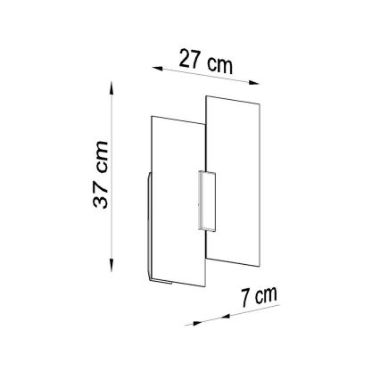 Sollux SL.0197 - Seinavalgusti FABIANO 2xE27/60W/230V valge/kroom