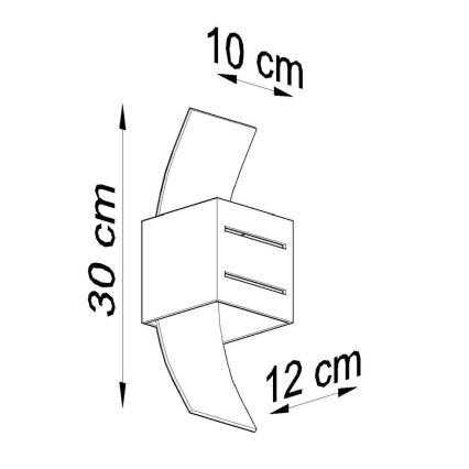 Sollux SL.0202 - Seinavalgusti LORETO 1xG9/40W/230V hall