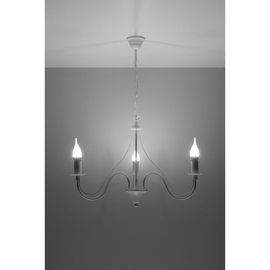 Sollux SL.0213 - Lühter MINERWA 3 3xE14/40W/230V valge