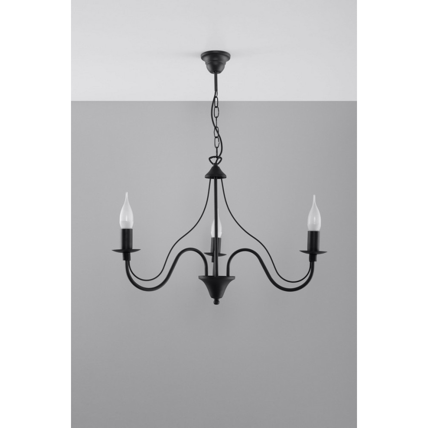 Sollux SL.0217 - Lühter MINERWA 3 3xE14/40W/230V must
