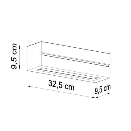 Sollux SL.0231 - Seinavalgusti VEGA LINE 1xE27/60W/230V valge