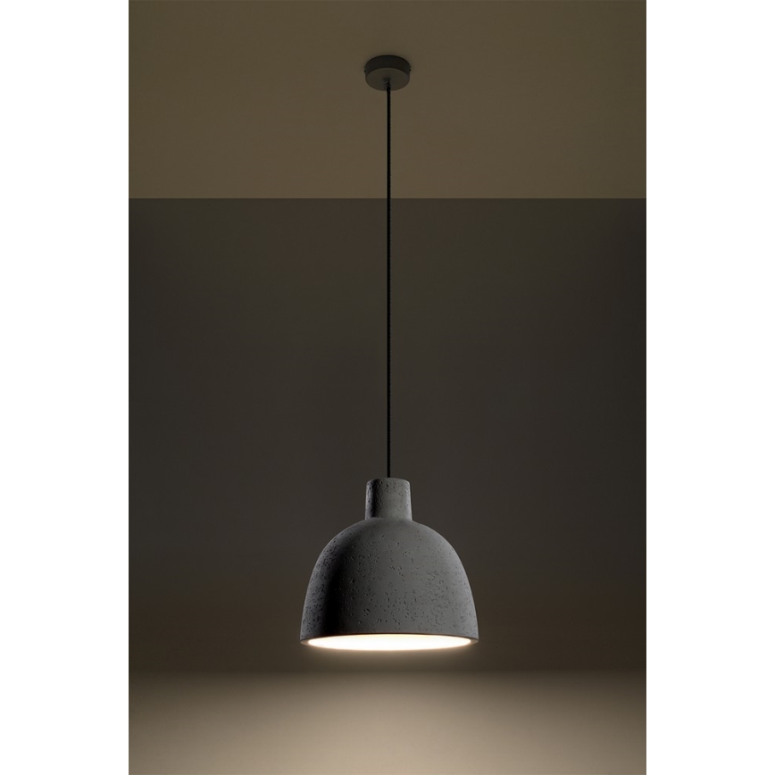 Lühter DAMASO 1xE27/60W/230V betoon