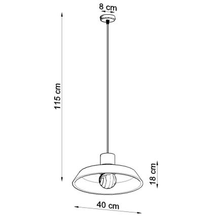 Lühter AFRA 1xE27/60W/230V hall/pöök