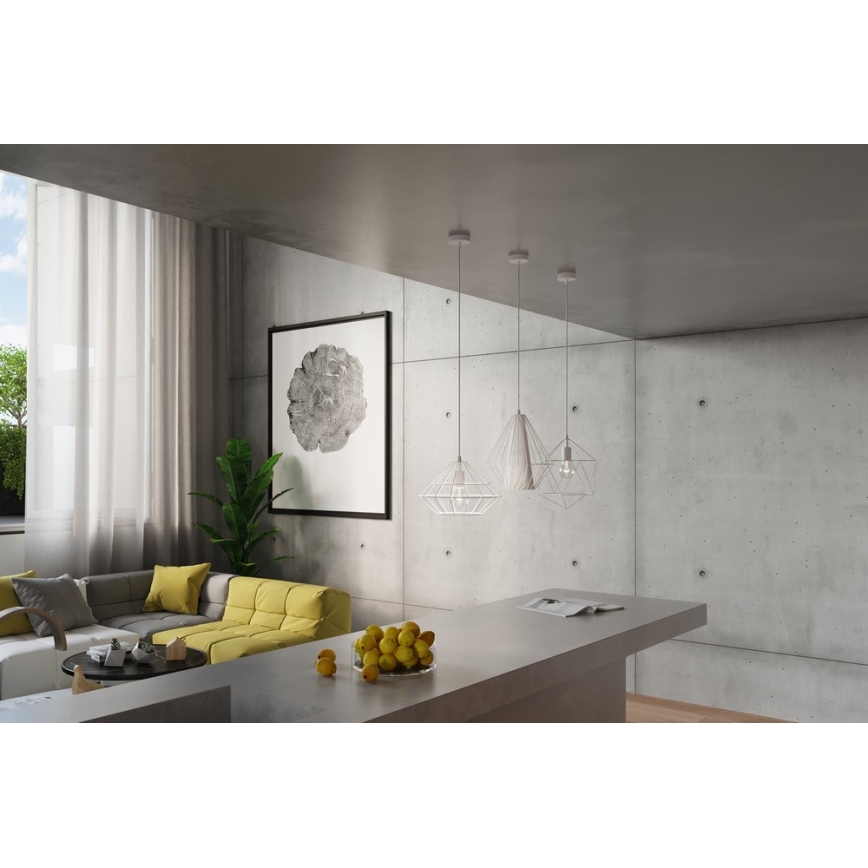 Sollux SL.0297 - Lühter DEMI 1xE27/60W/230V valge