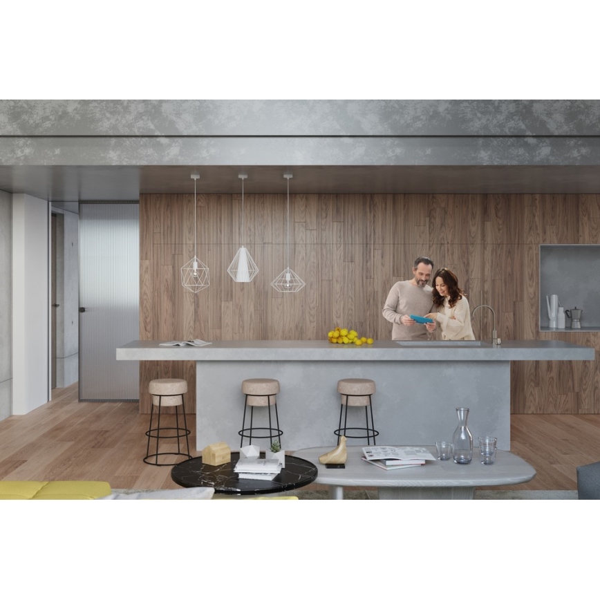 Sollux SL.0297 - Lühter DEMI 1xE27/60W/230V valge