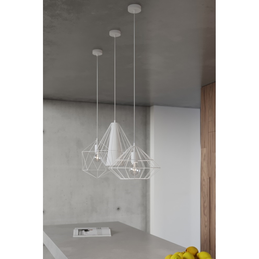 Sollux SL.0297 - Lühter DEMI 1xE27/60W/230V valge