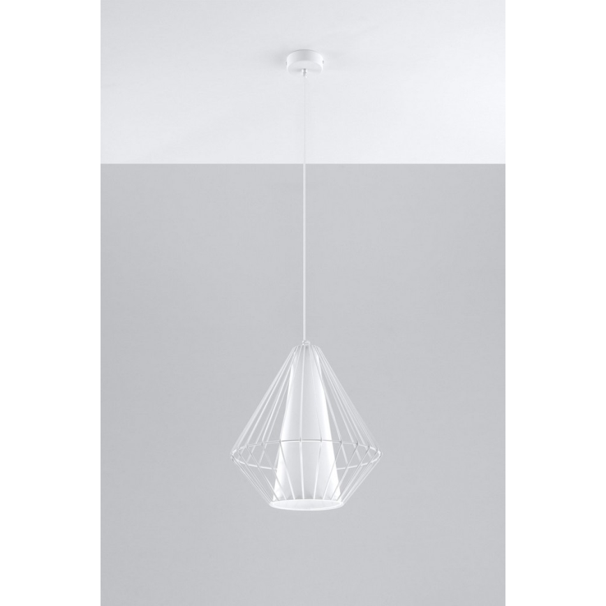 Sollux SL.0297 - Lühter DEMI 1xE27/60W/230V valge